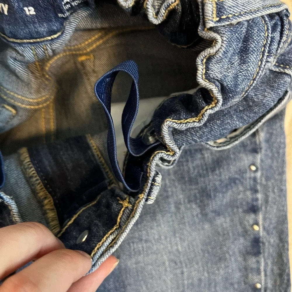 Old Navy Girls 8/10/12 Built In Flex Flare Studded Spring Preppy Baddie Jeans